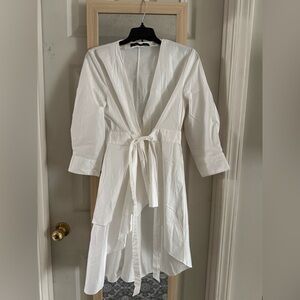 Zara Woman White  high low tunic